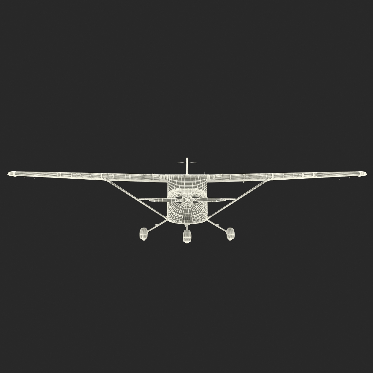 3D Cessna 172 Black