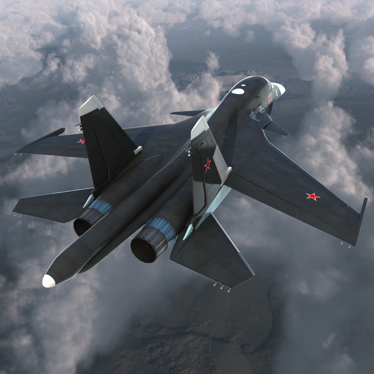 3D Russian Air Force Su 34 model