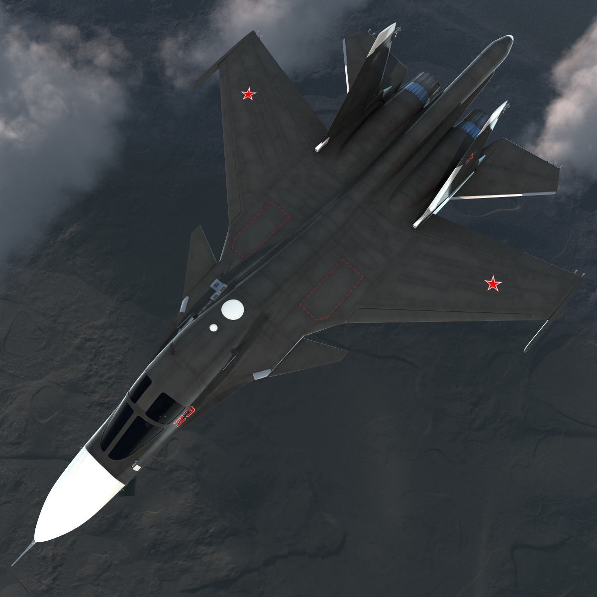 3D Russian Air Force Su 34 model