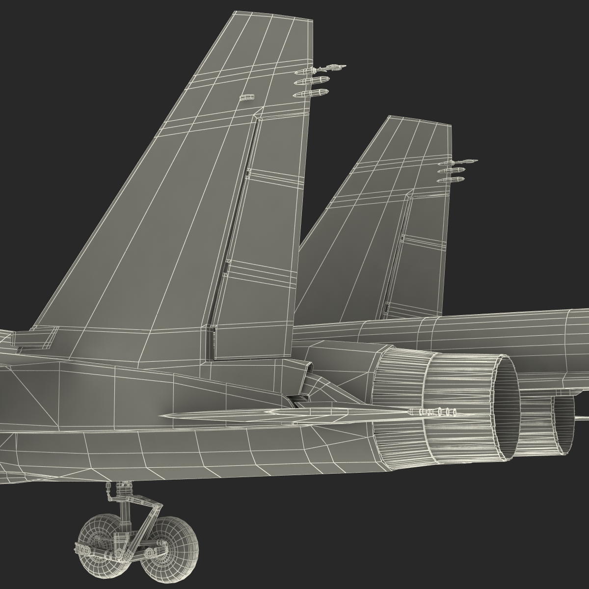 3D Russian Air Force Su 34 model