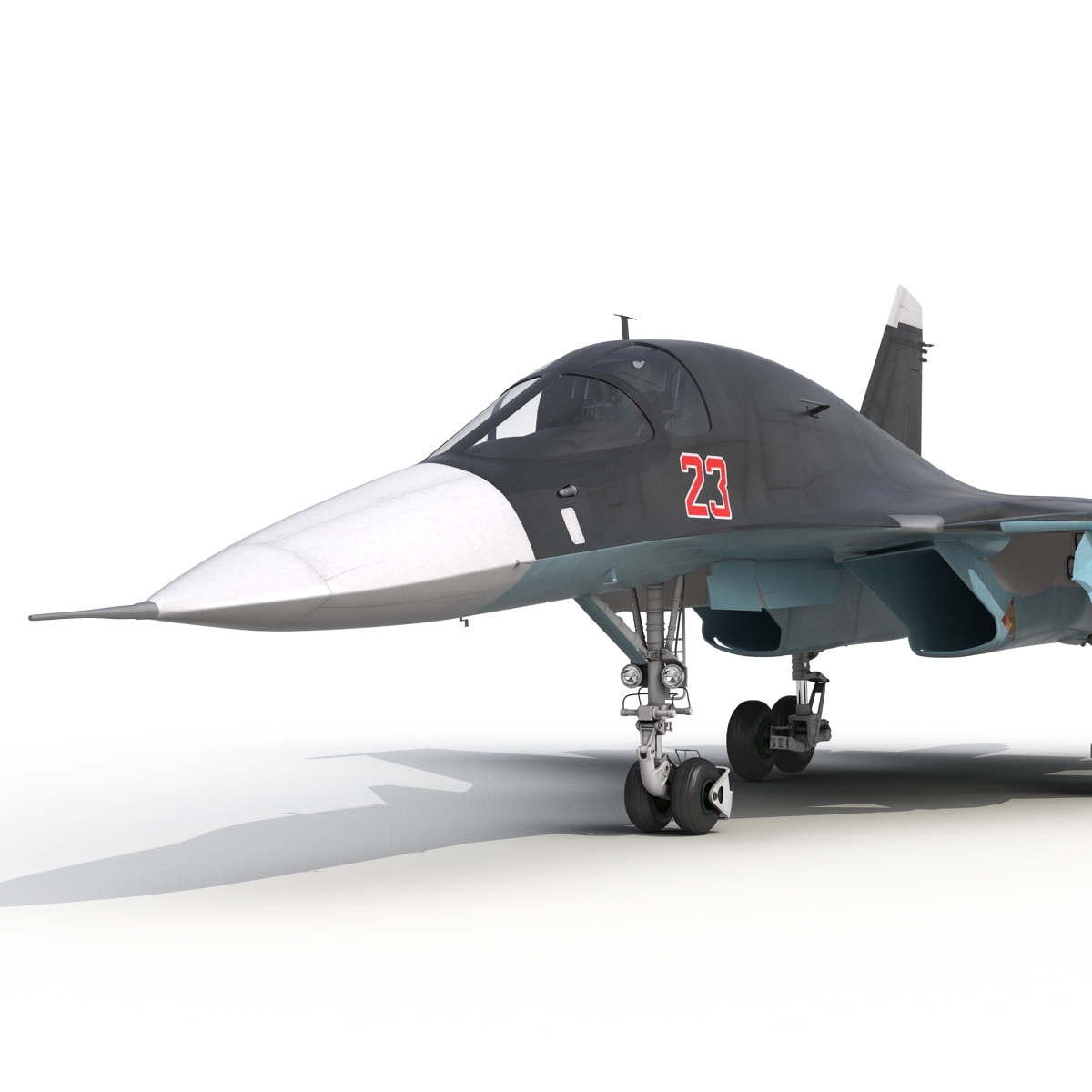 3D model Russian Air Force Su 34 Rigged