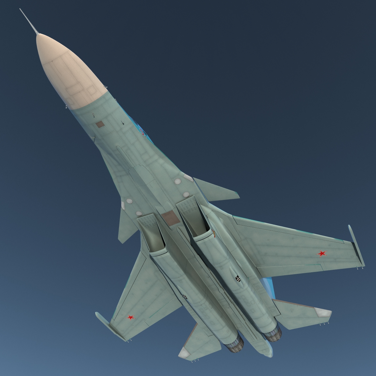 3D model Fighter Sukhoi Su 34