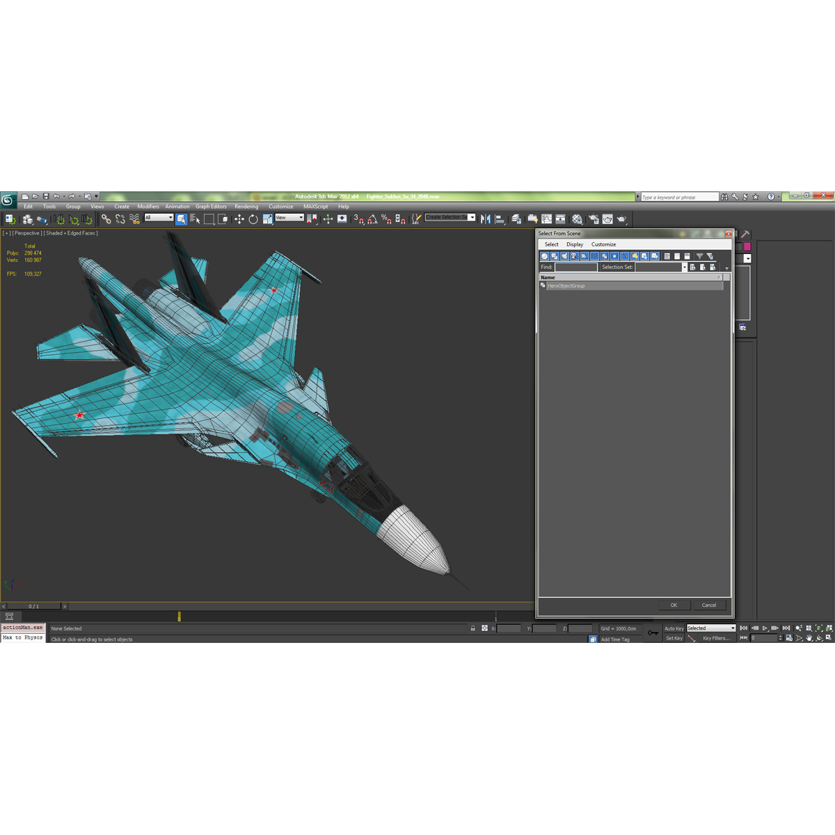 3D model Fighter Sukhoi Su 34