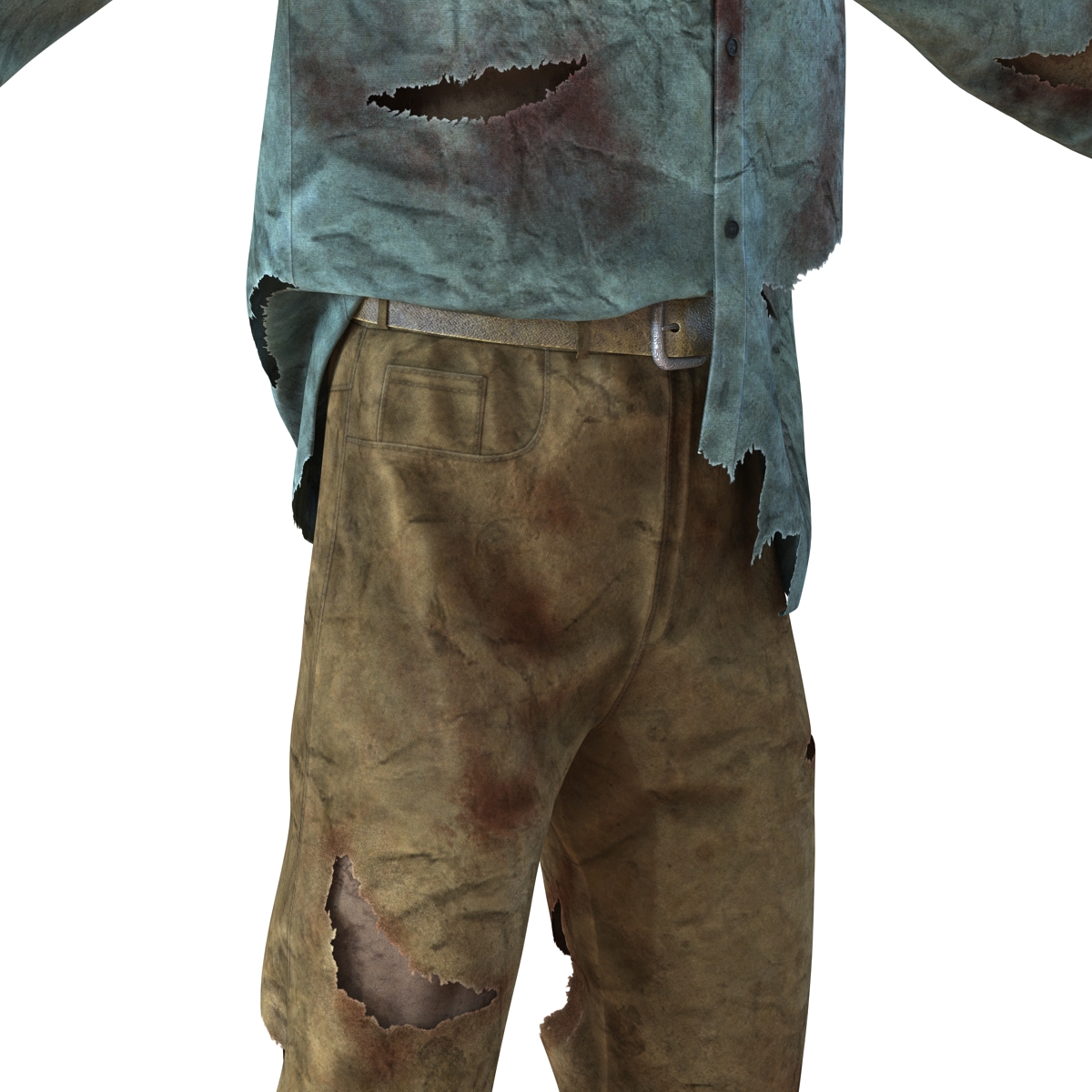 3D Zombie Rigged with Hair model