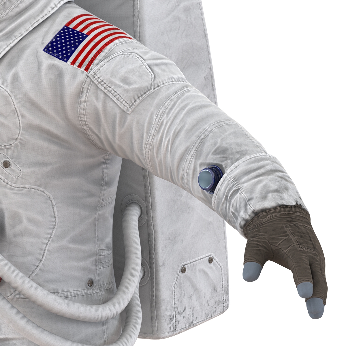 3D Astronaut NASA Wearing Spacesuit A7L