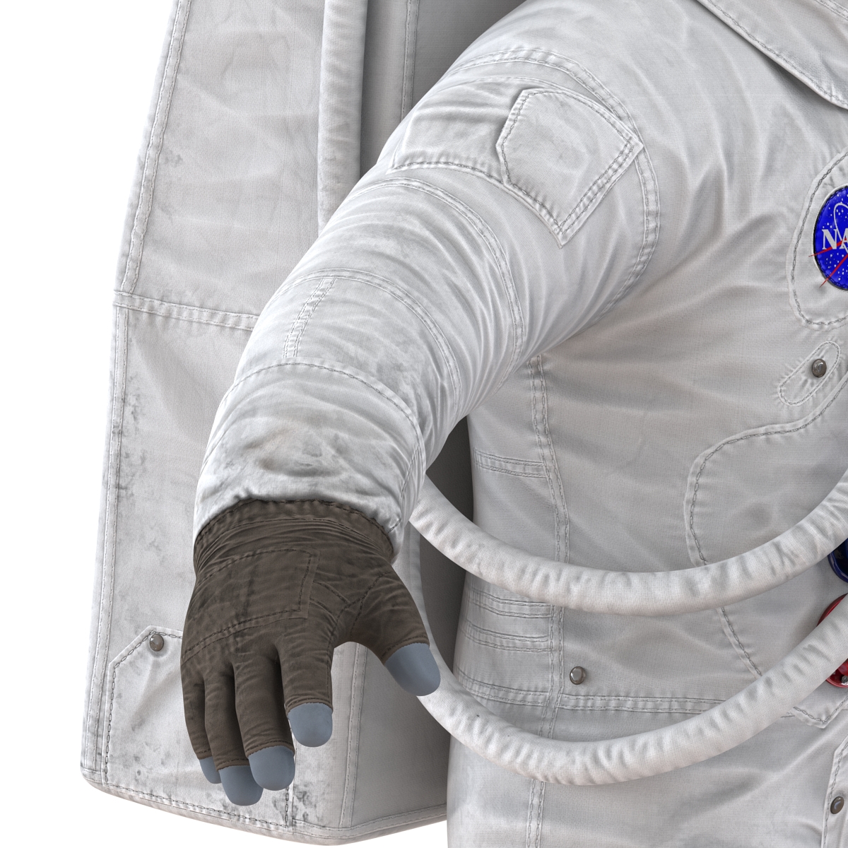 3D model Astronaut NASA Wearing Spacesuit A7L Rigged 2