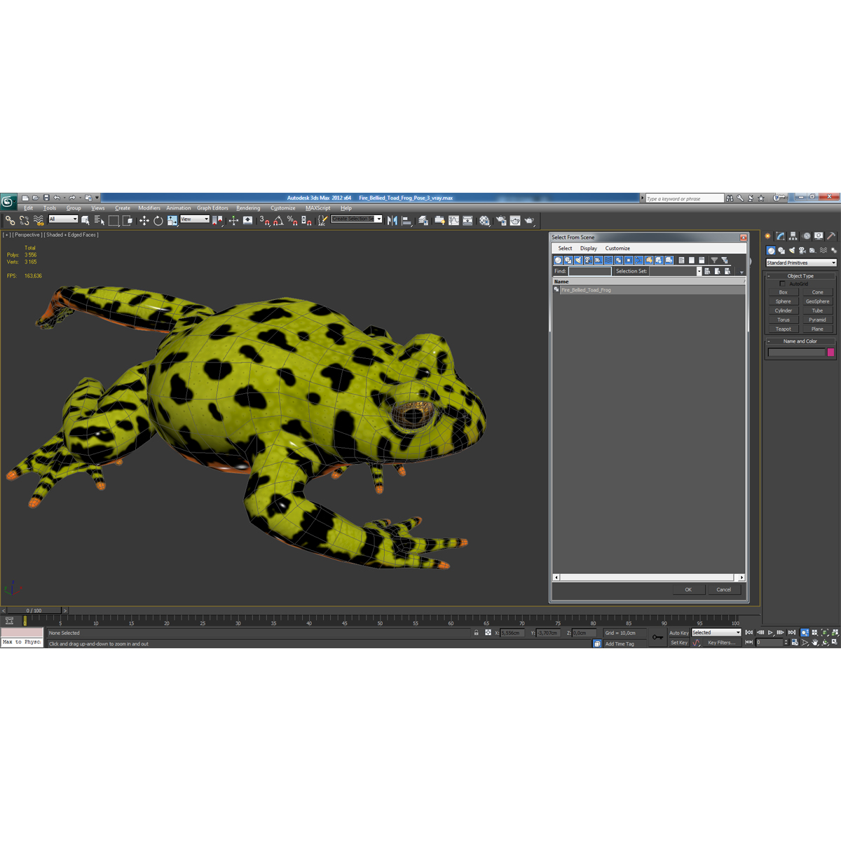 Fire Bellied Toad Frog Pose 3 3D model