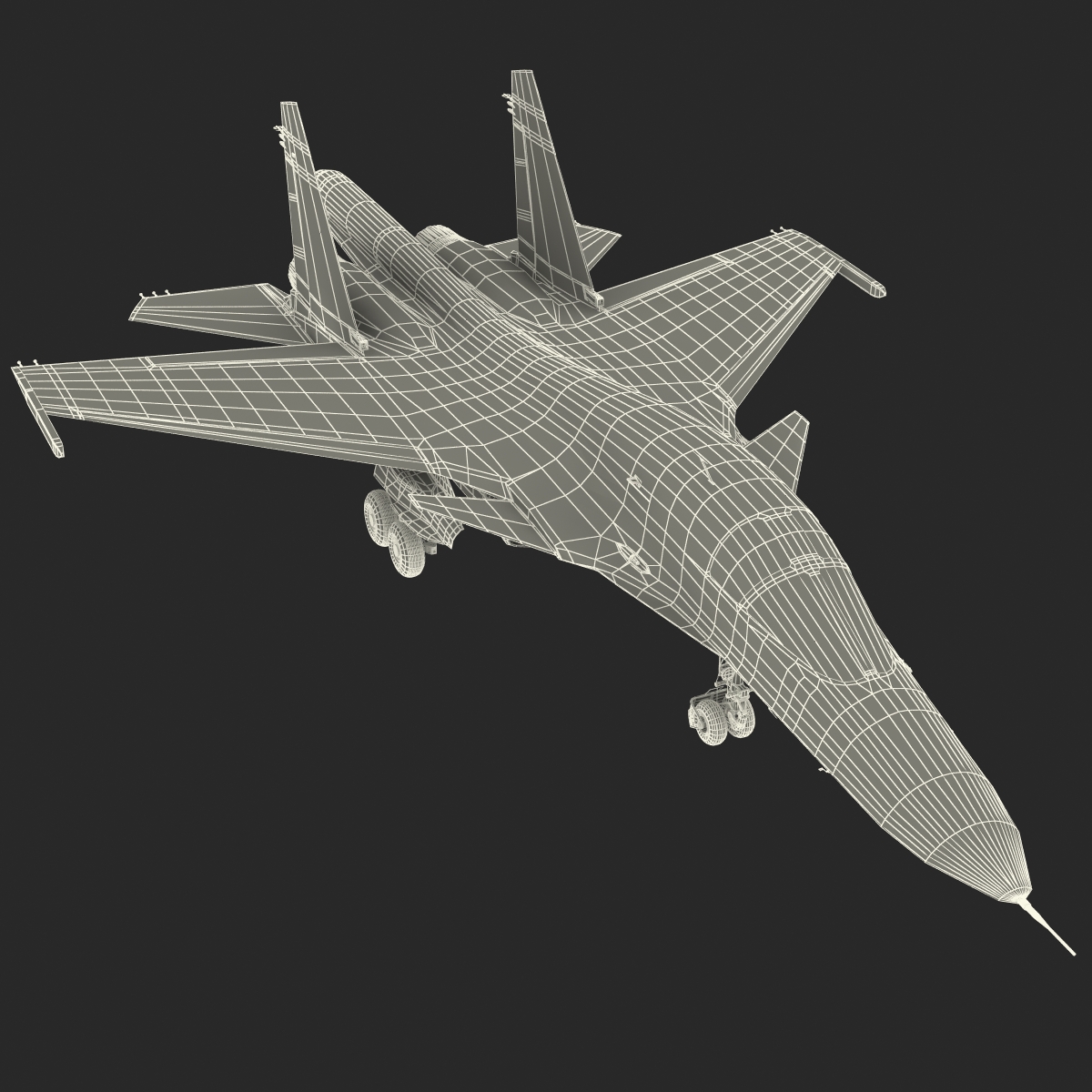 Fighter Sukhoi Su 34 Rigged 3D