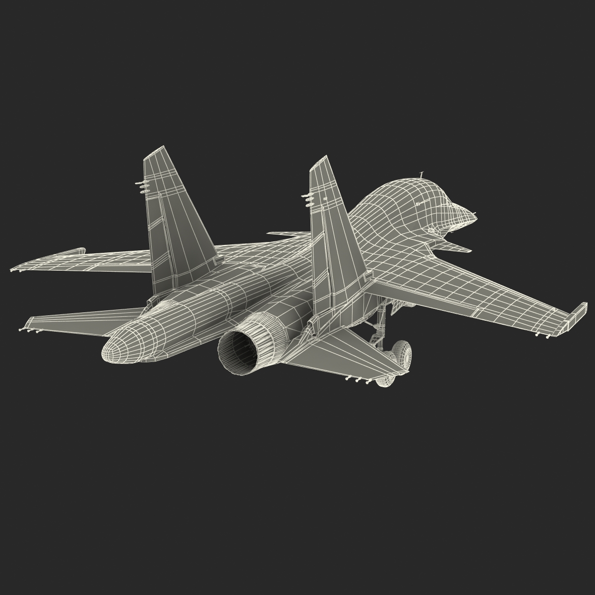 Fighter Sukhoi Su 34 Rigged 3D