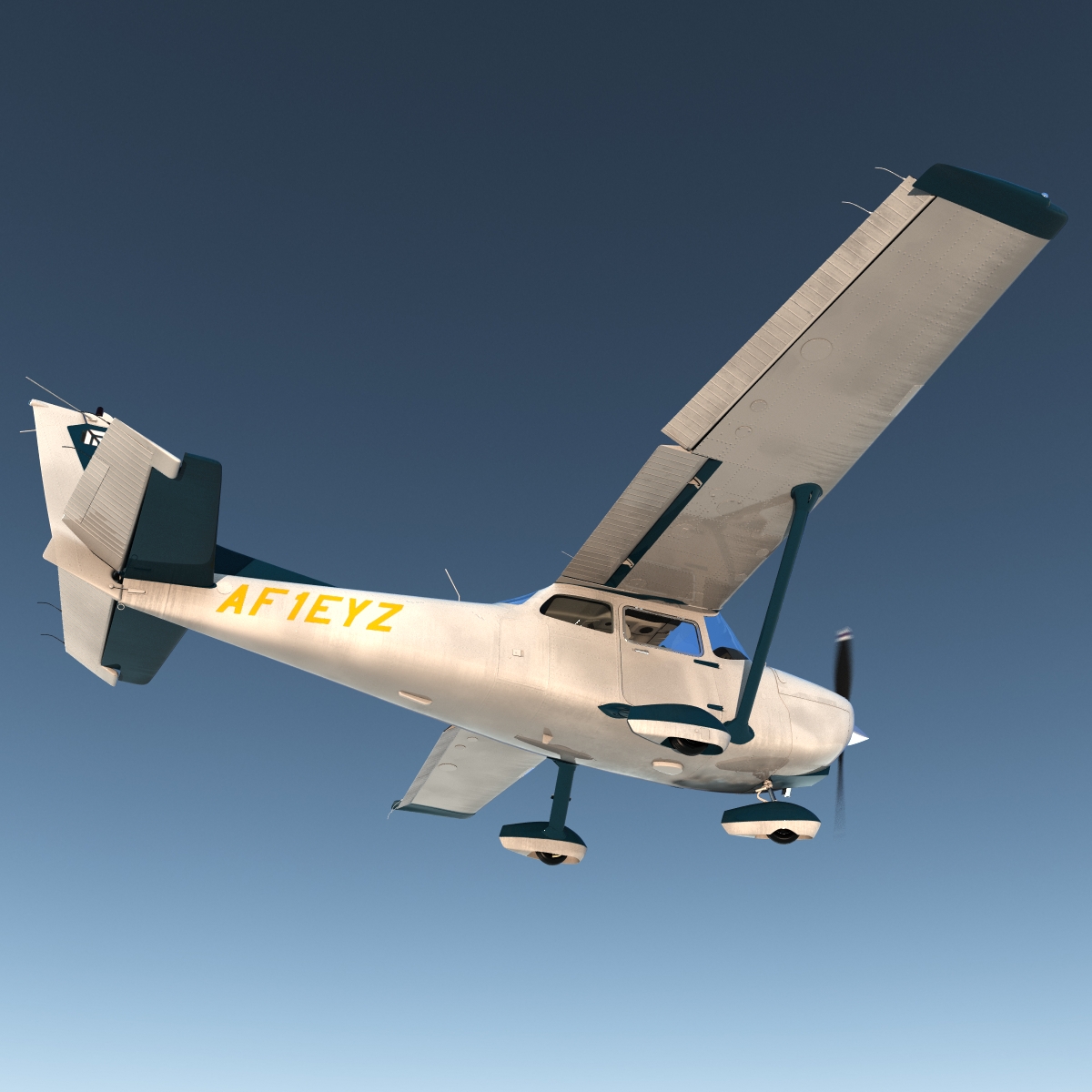 Cessna 172 Rigged 3D