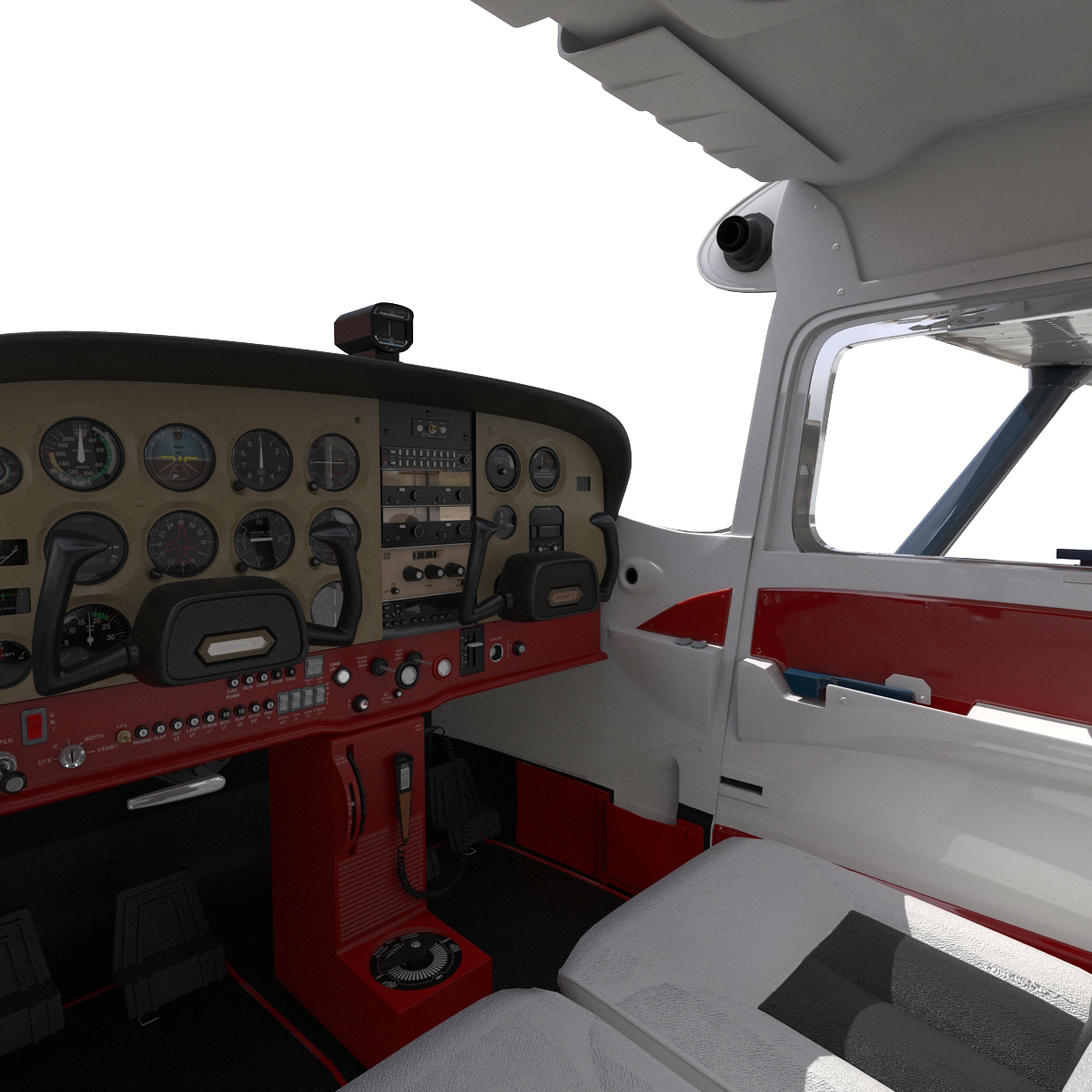 Cessna 172 Rigged 3D