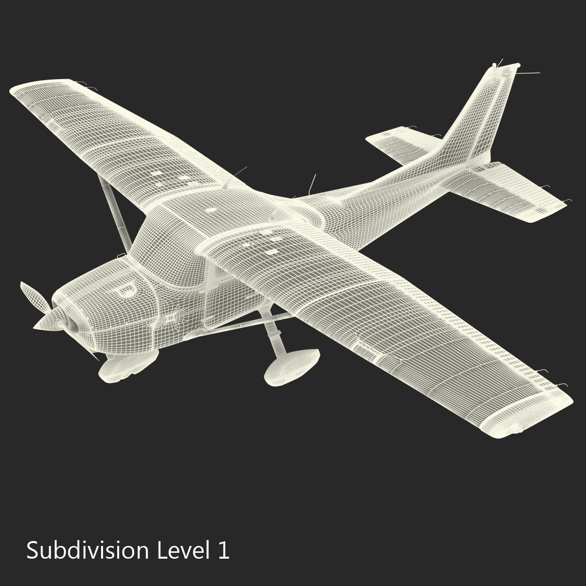 Cessna 172 Rigged 3D