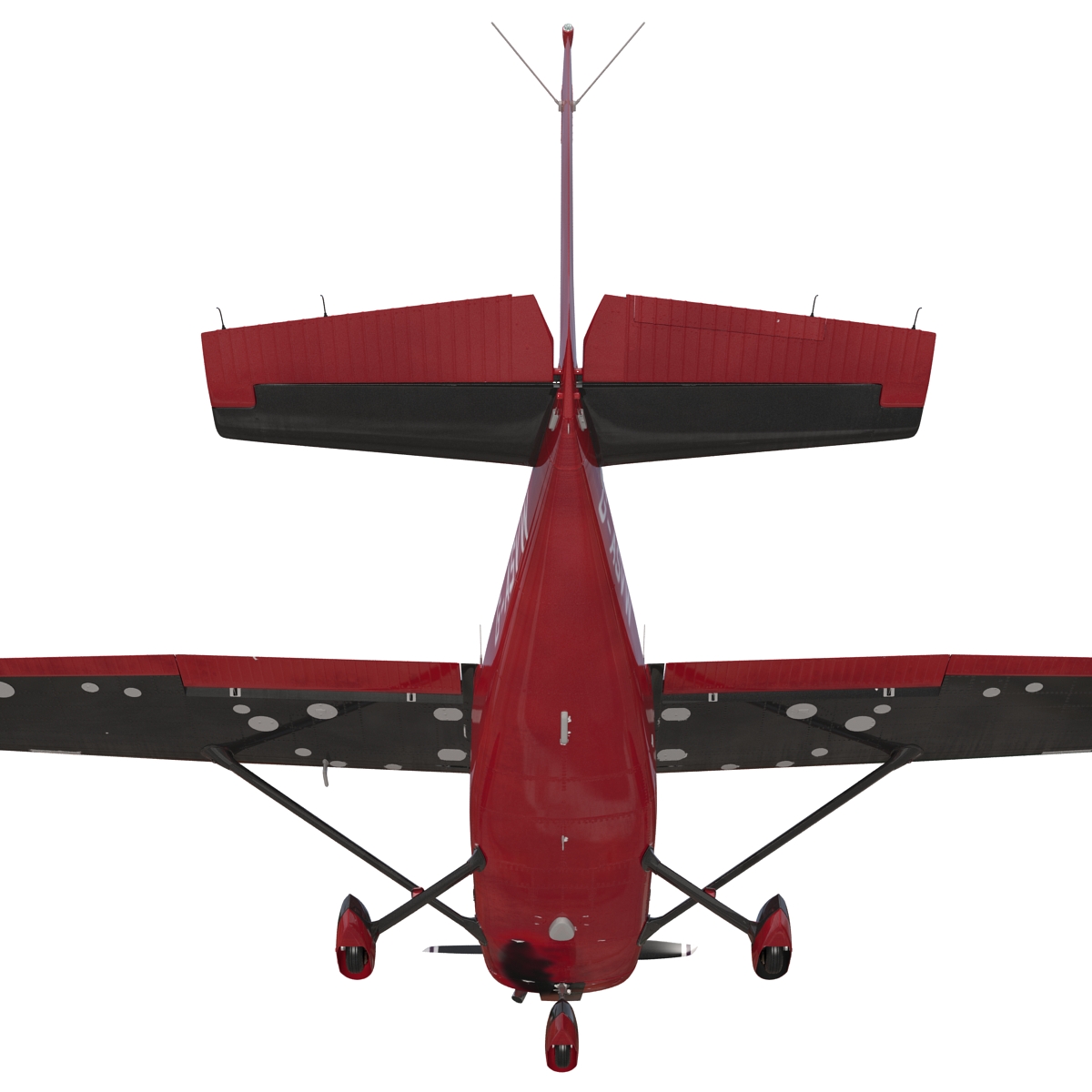 3D Cessna 172 Red Rigged