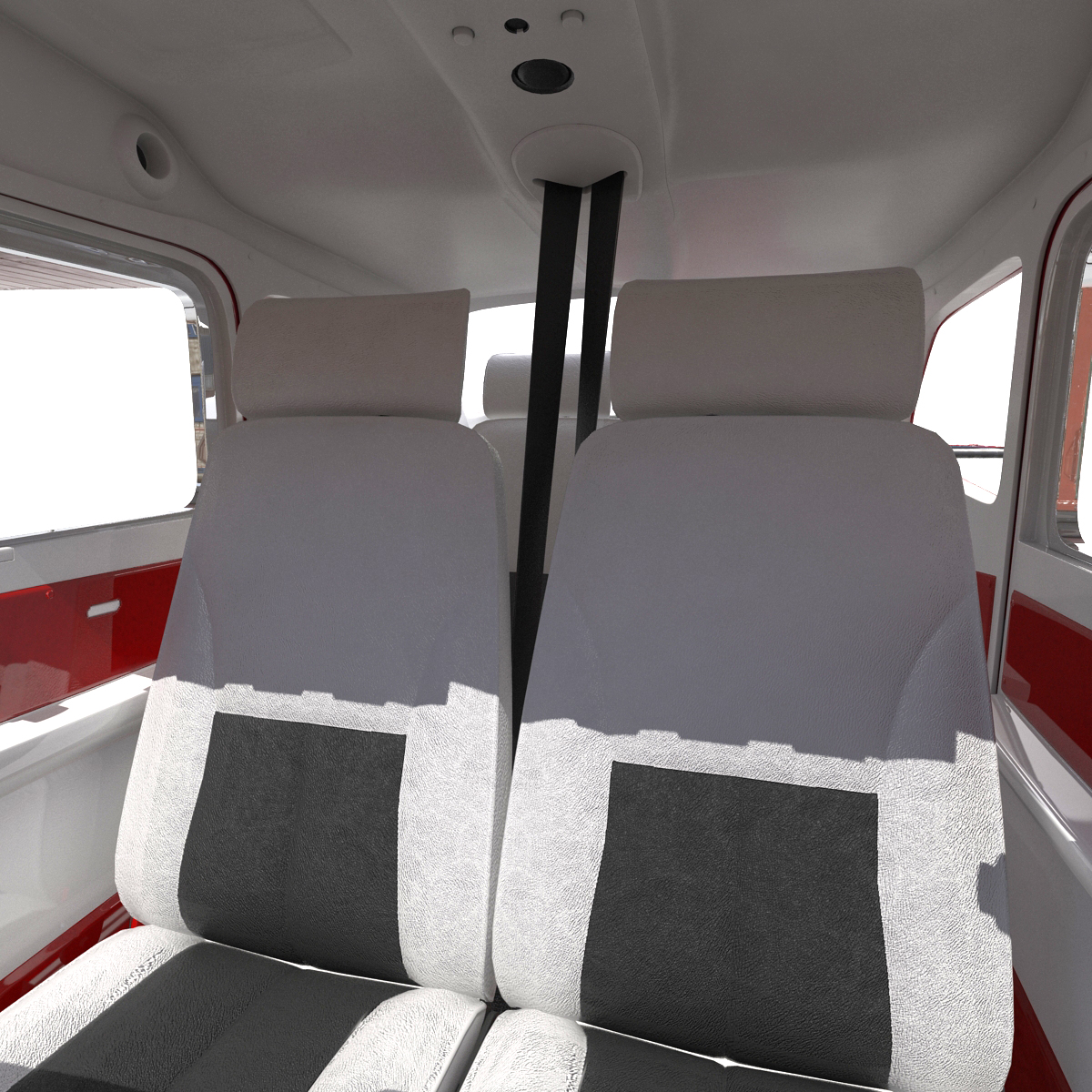 3D Cessna 172 Red Rigged