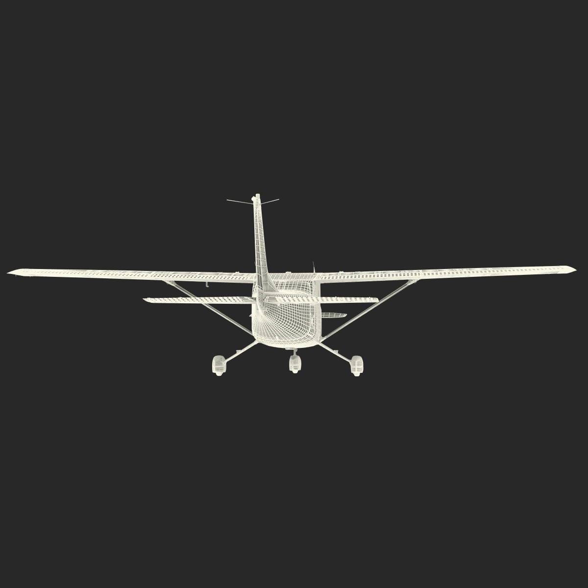 3D Cessna 172 Red Rigged