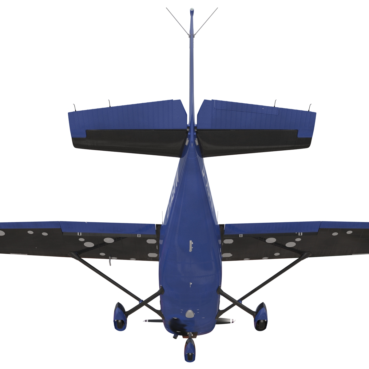 Cessna 172 Blue Rigged 3D