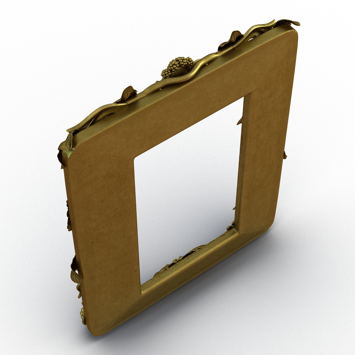 3D Baroque Picture Frame 3 model