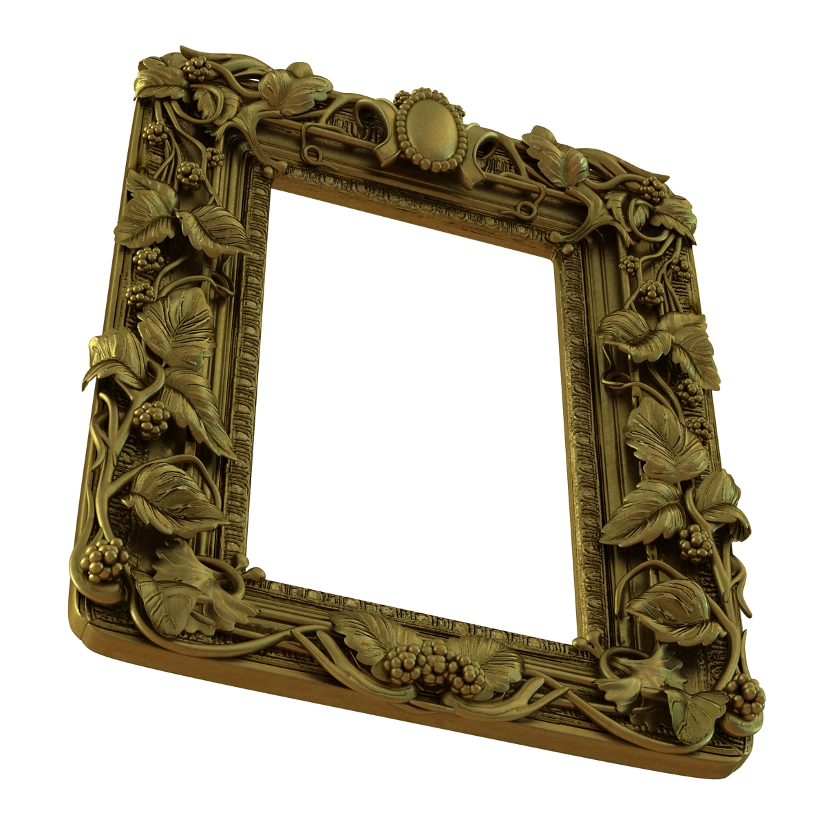 3D Baroque Picture Frame 3 model