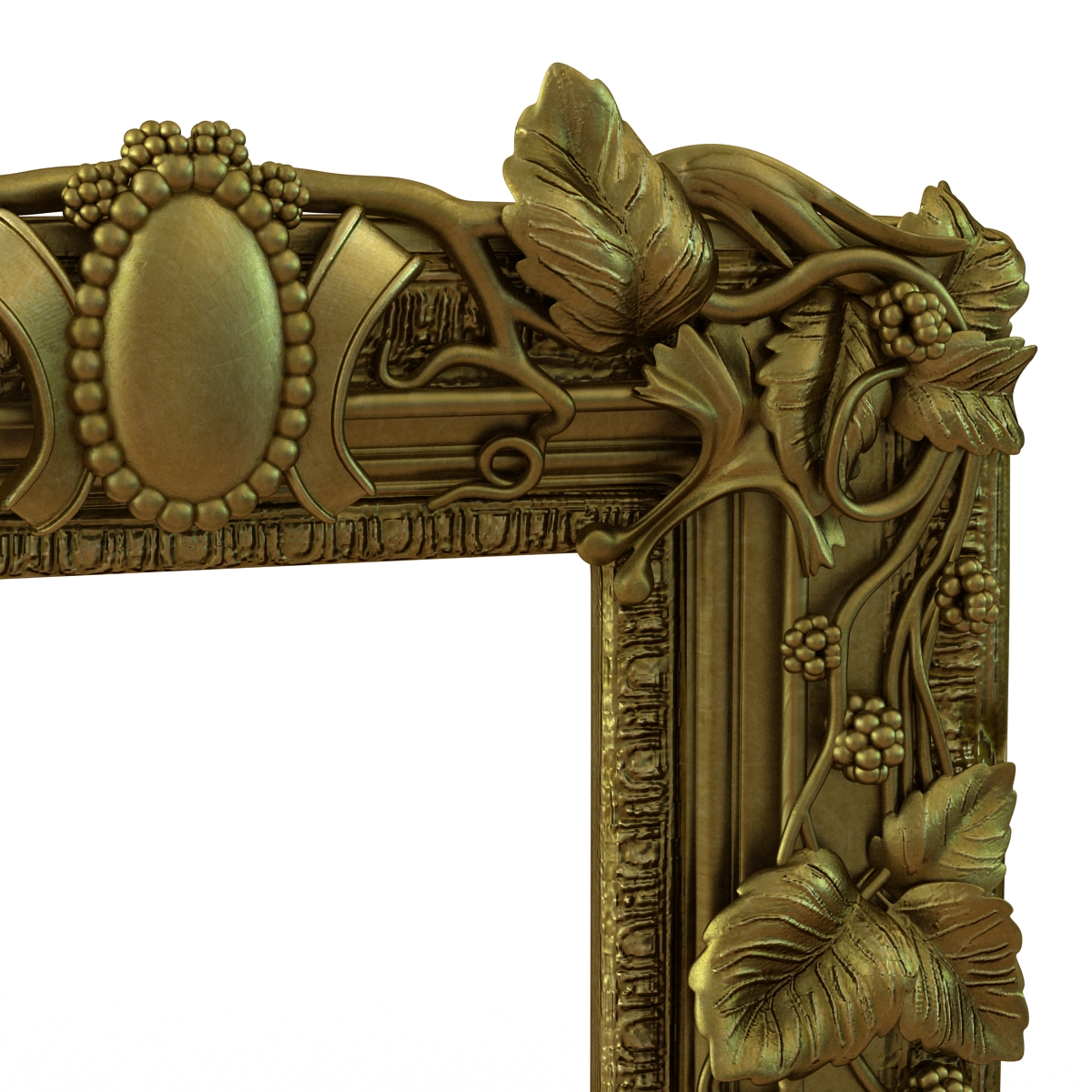 3D Baroque Picture Frame 3 model