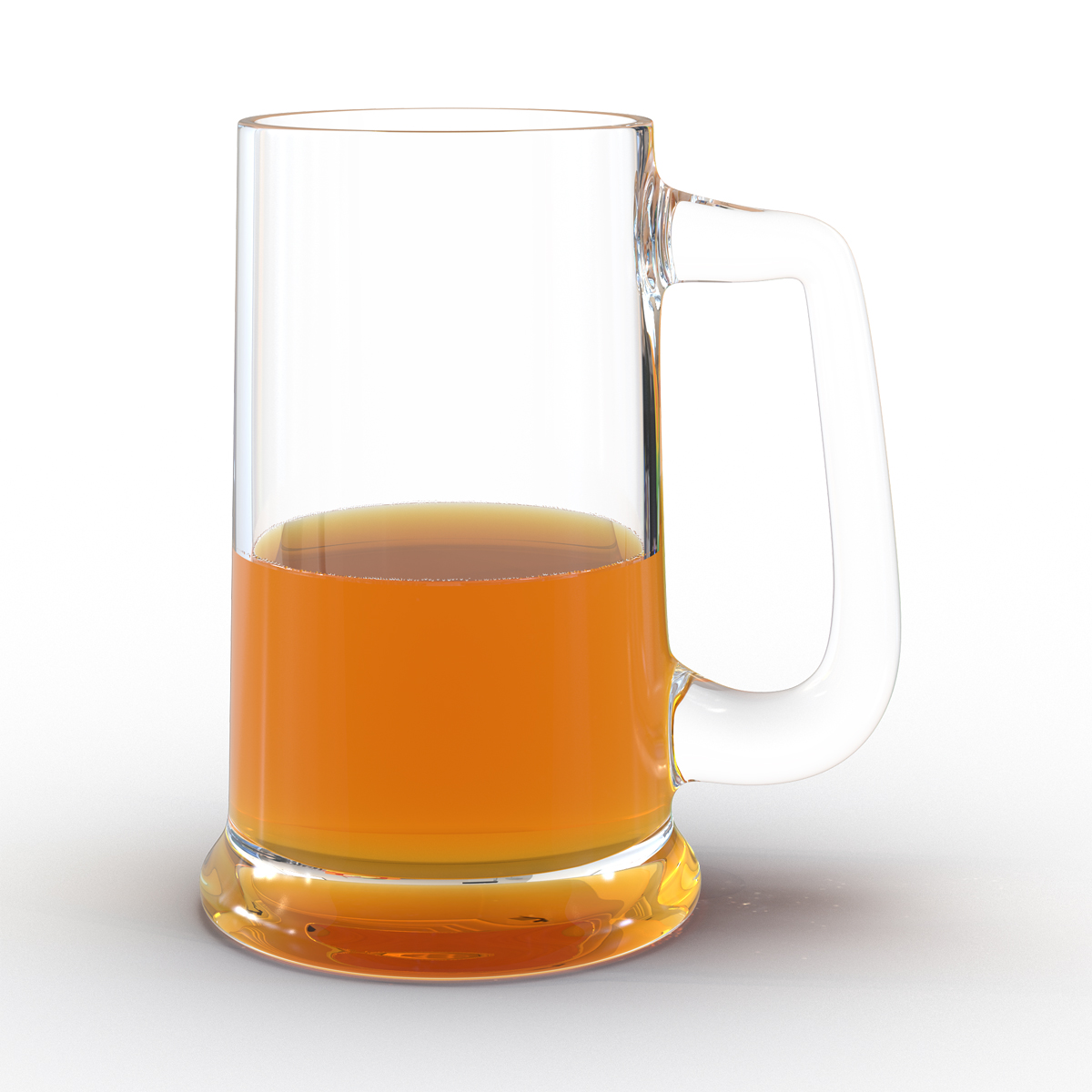 3D Half Full Beer Mug model