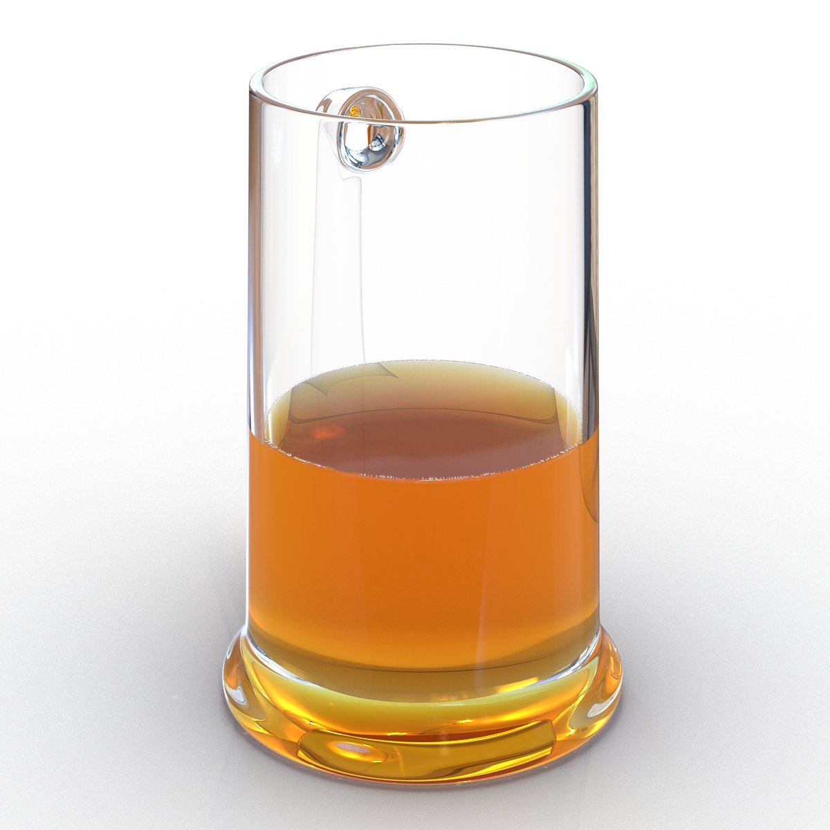 3D Half Full Beer Mug model