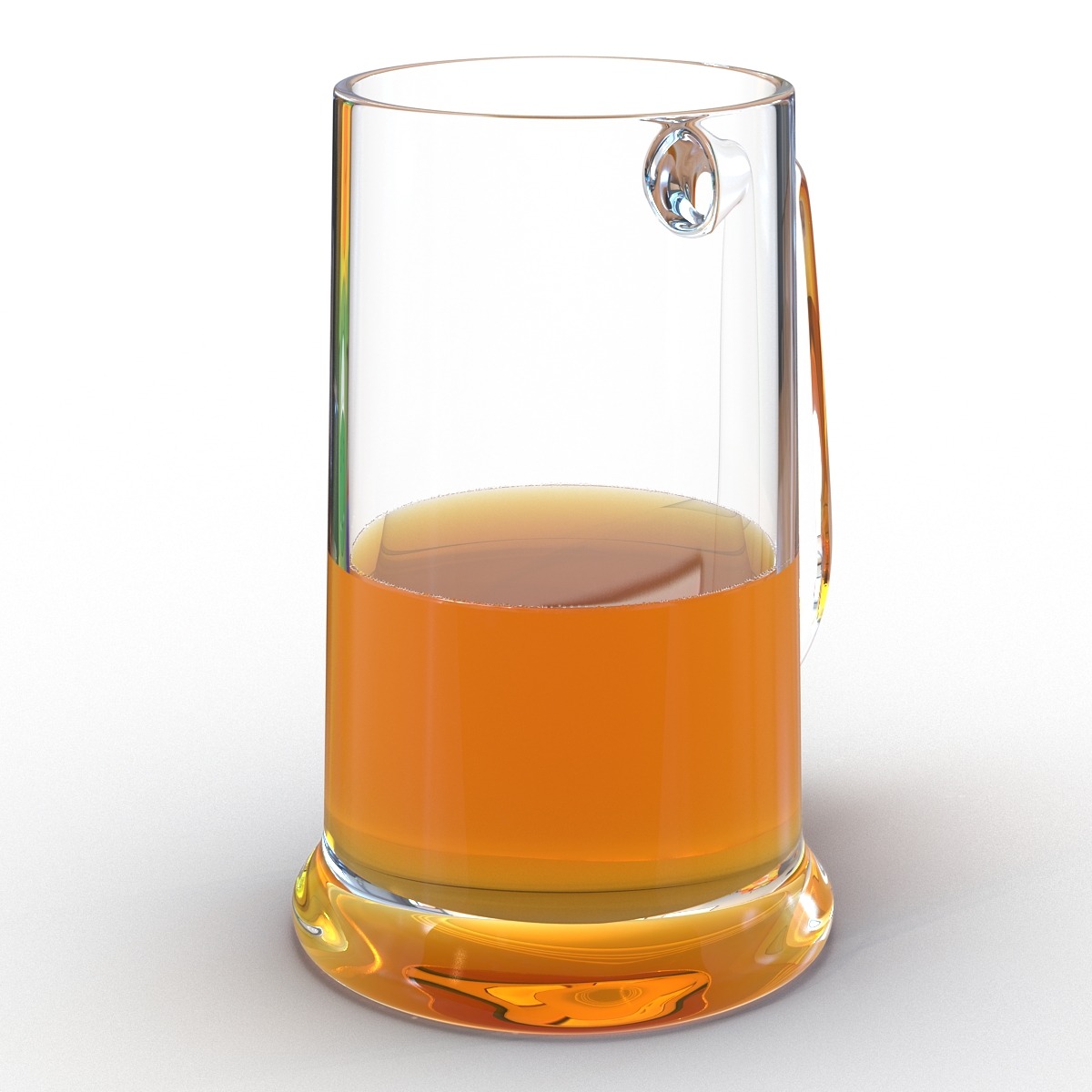 3D Half Full Beer Mug model