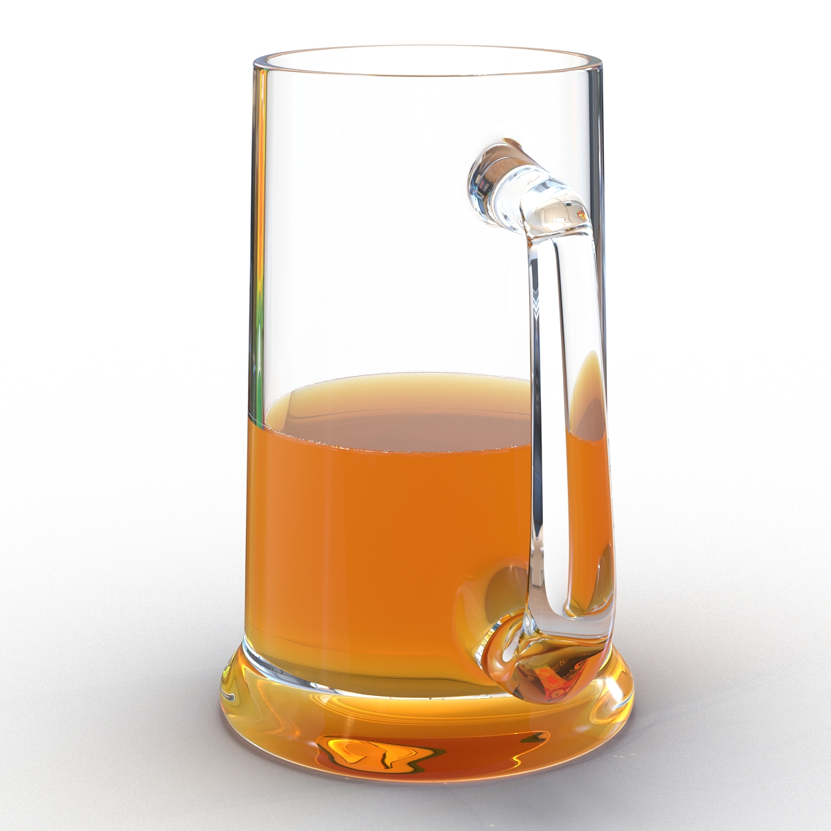 3D Half Full Beer Mug model