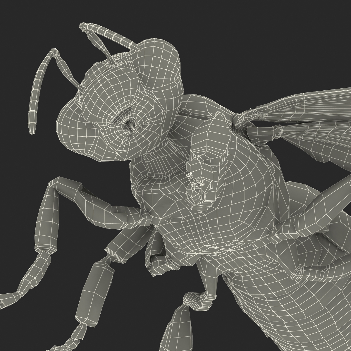 3D model Bee Pose 4