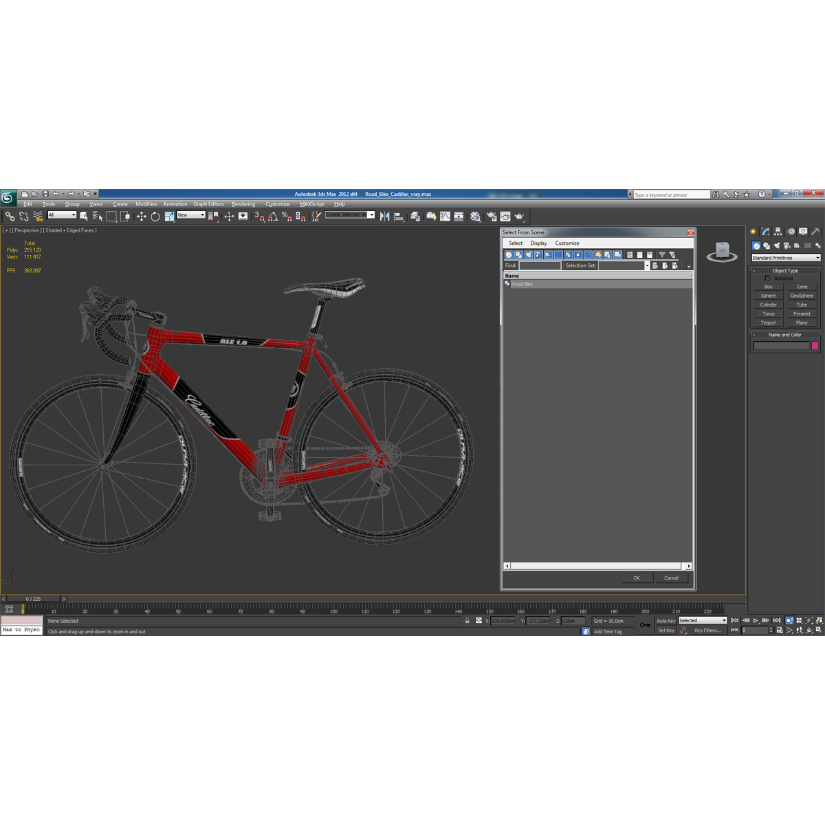 3D Road Bike Cadillac model