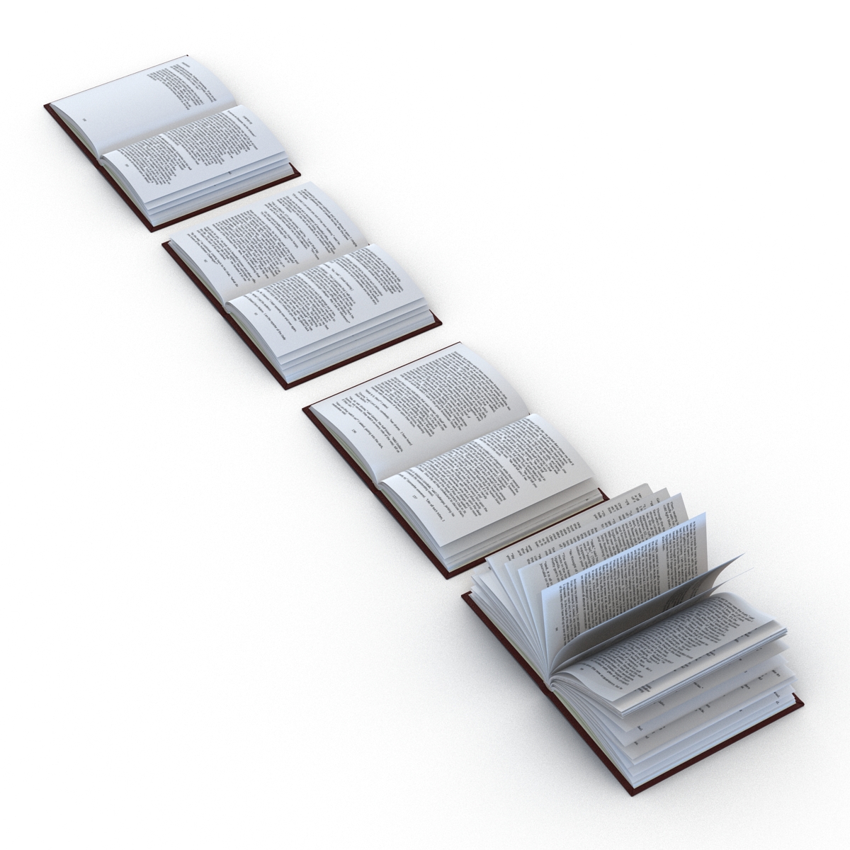 Open Books Set 3D model