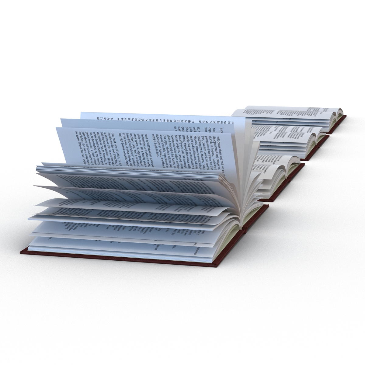 Open Books Set 3D model