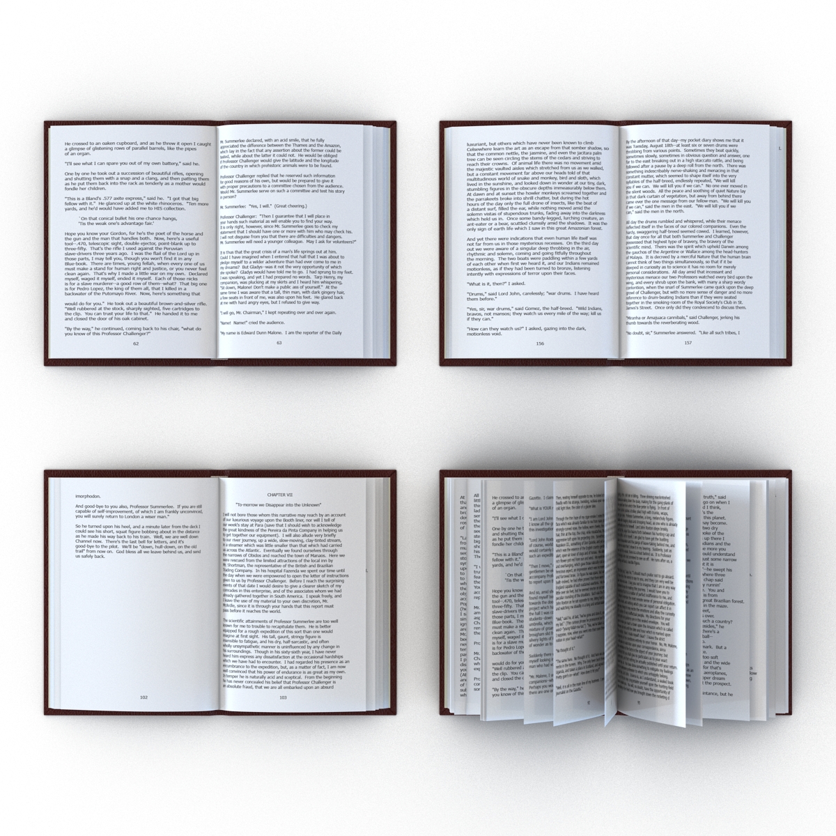 Open Books Set 3D model