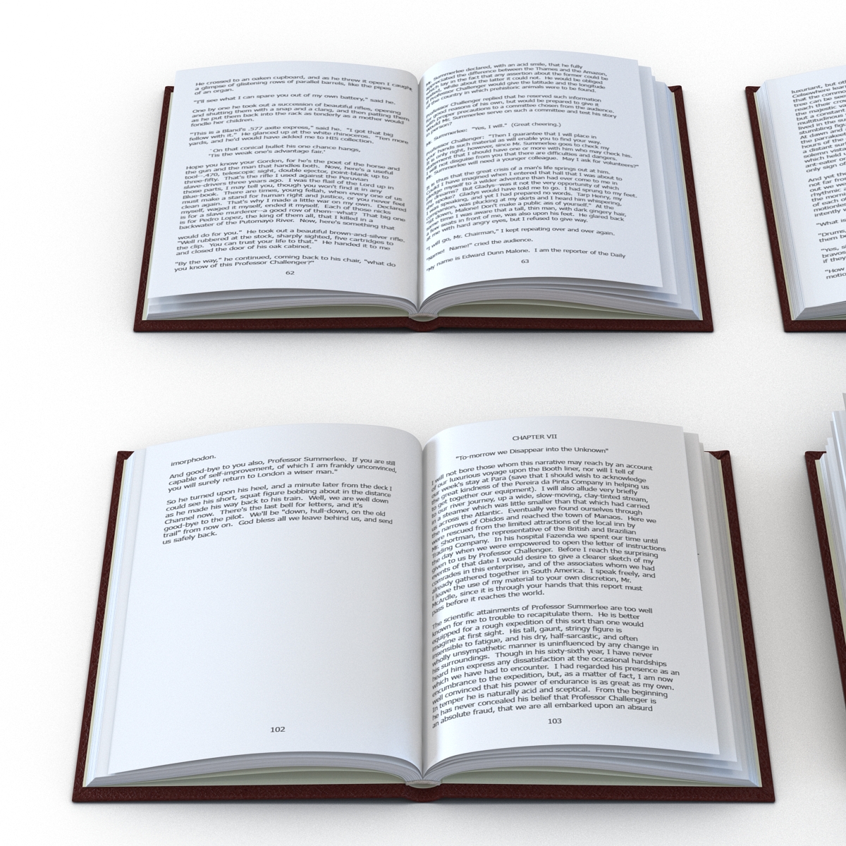 Open Books Set 3D model