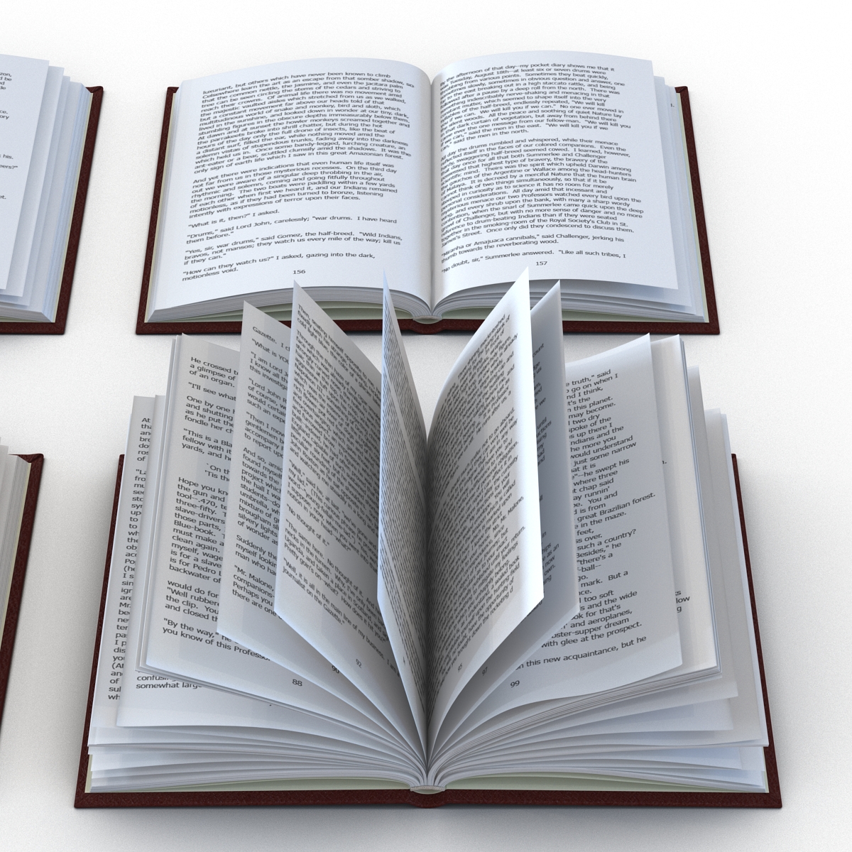 Open Books Set 3D model