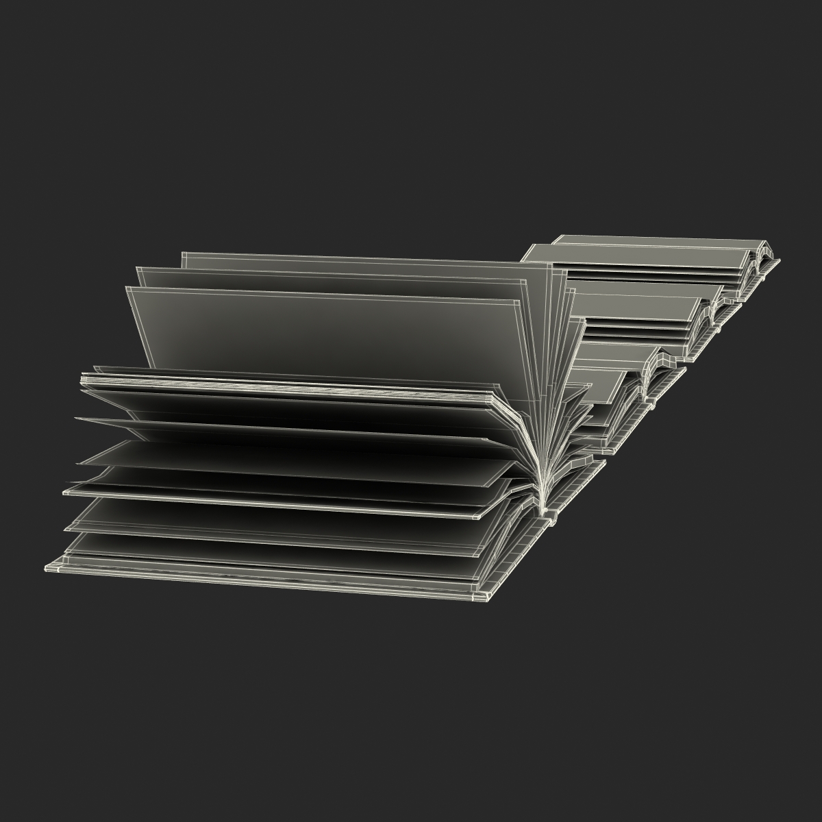 Open Books Set 3D model