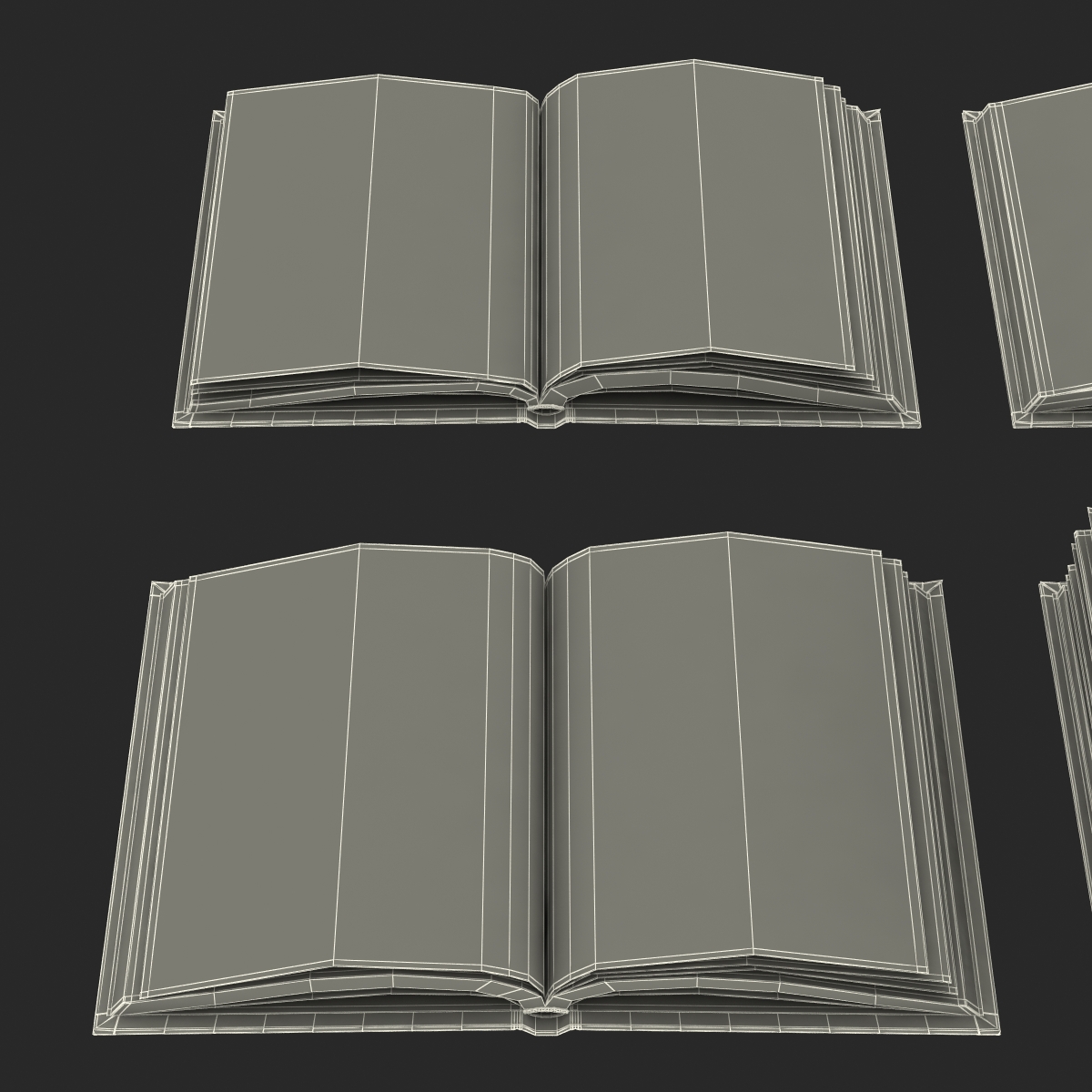 Open Books Set 3D model