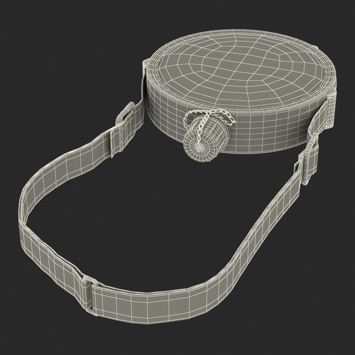 3D model Water Canteen Rigged