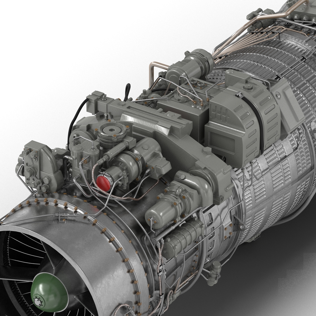 3D Turbofan Engine Klimov RD 33 model