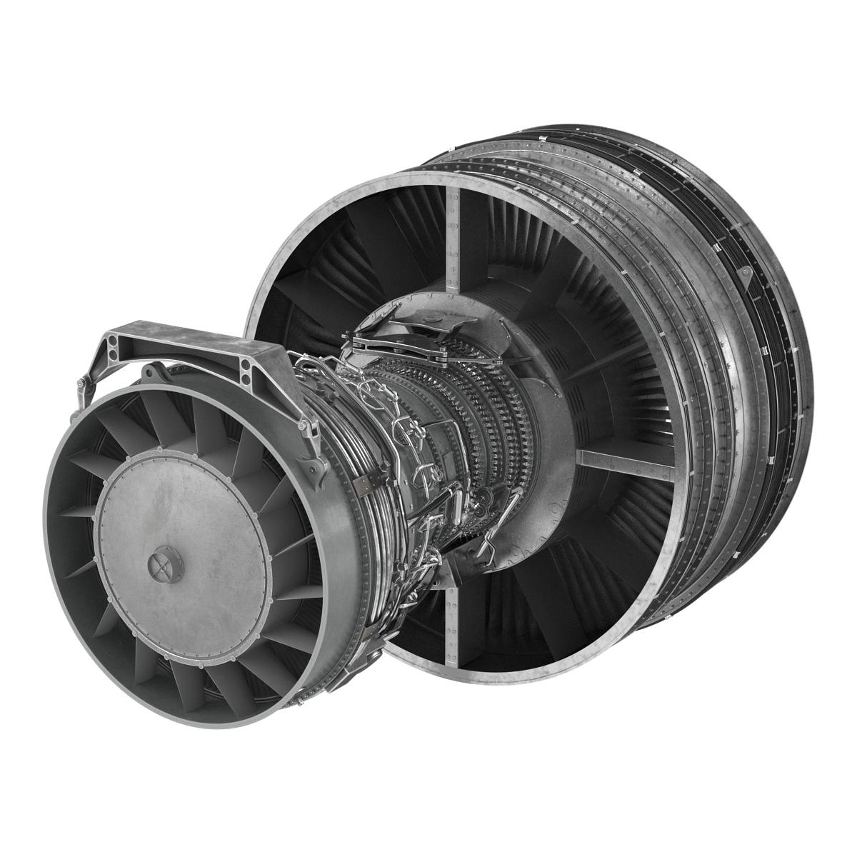 Turbofan Aircraft Engine 3D model