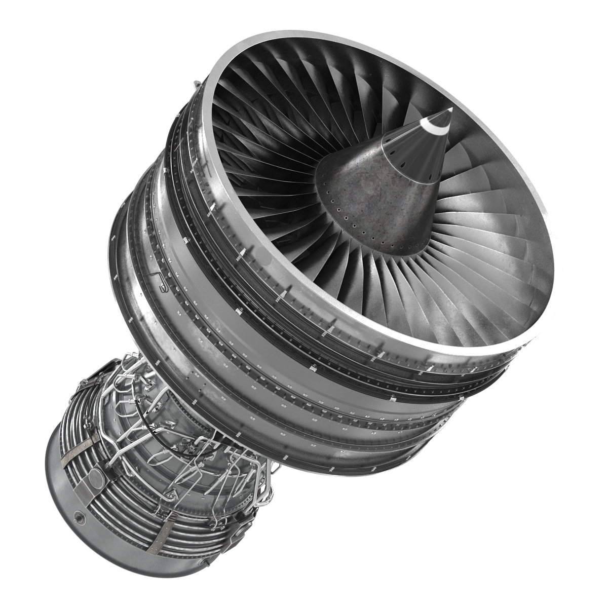 Turbofan Aircraft Engine 3D model