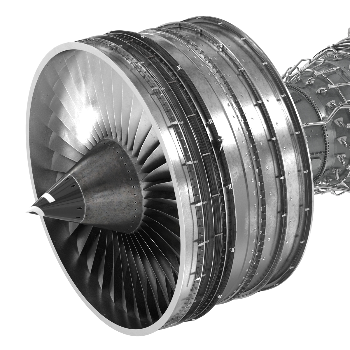 Turbofan Aircraft Engine 3D model