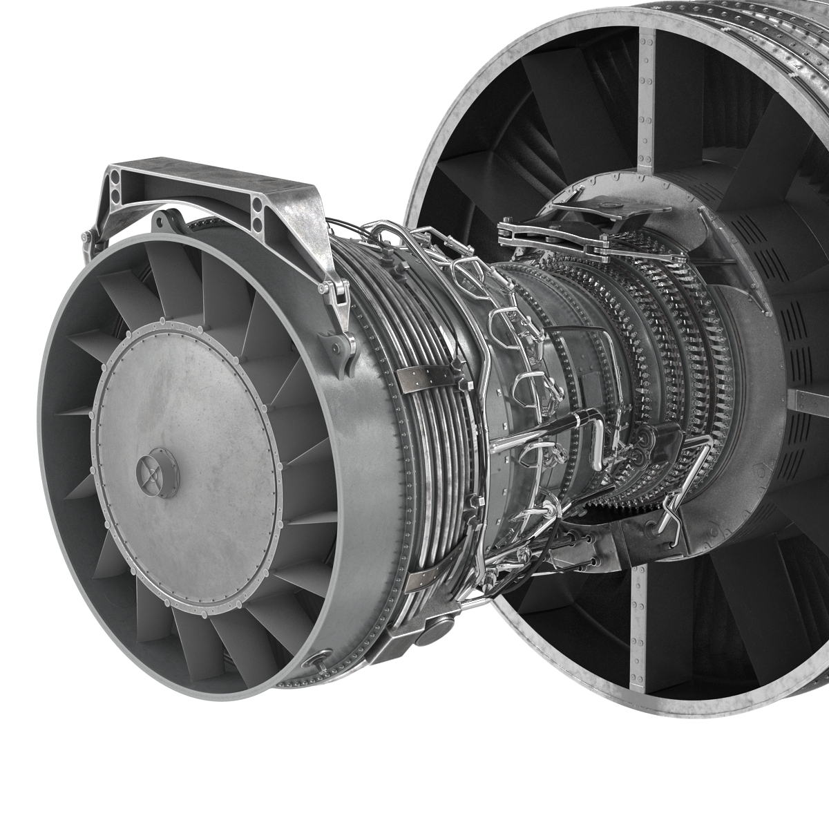 Turbofan Aircraft Engine 3D model