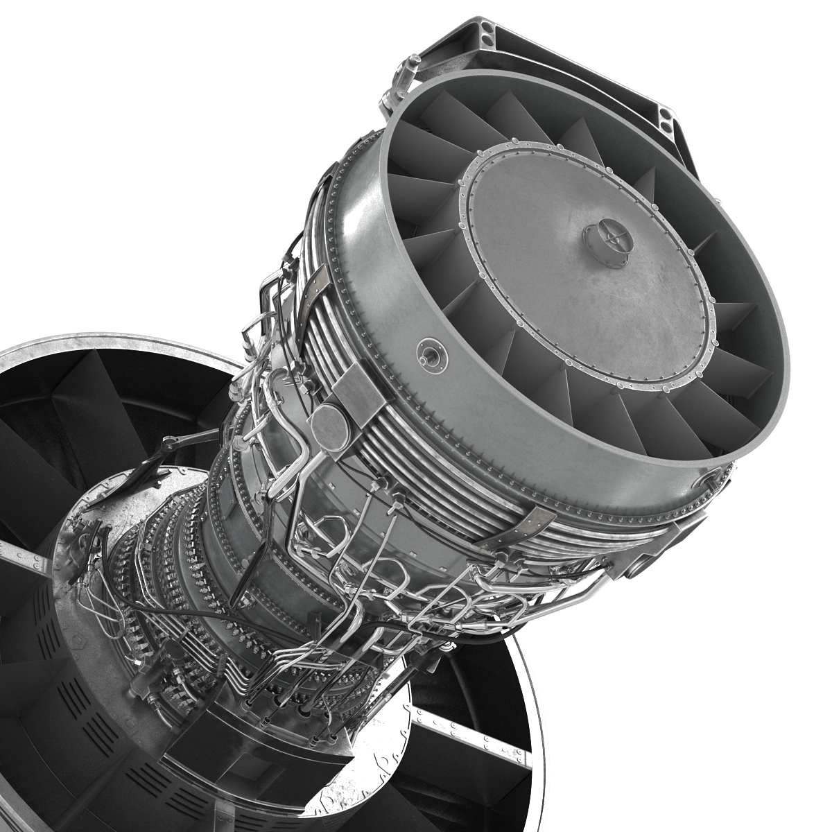 Turbofan Aircraft Engine 3D model