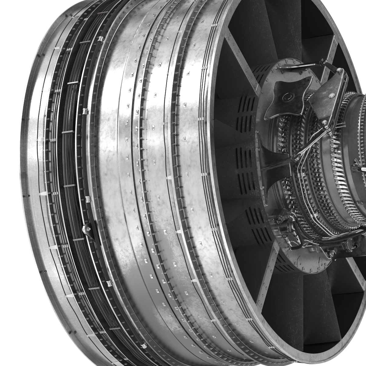 Turbofan Aircraft Engine 3D model