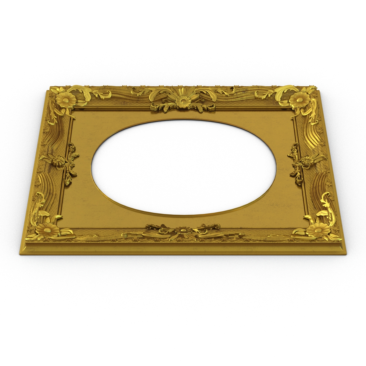 3D Baroque Picture Frame 7 model