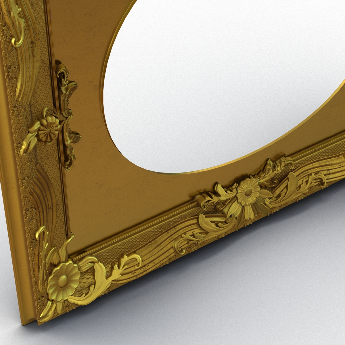 3D Baroque Picture Frame 7 model