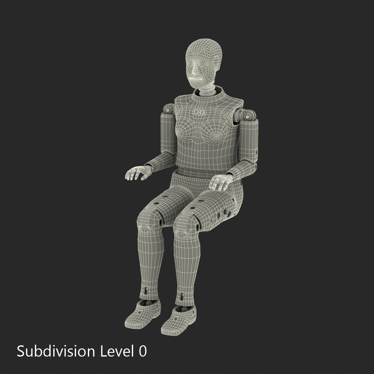 3D Female Crash Test Dummy model