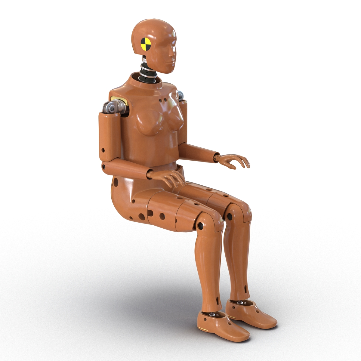 3D model Female Crash Test Dummy Rigged