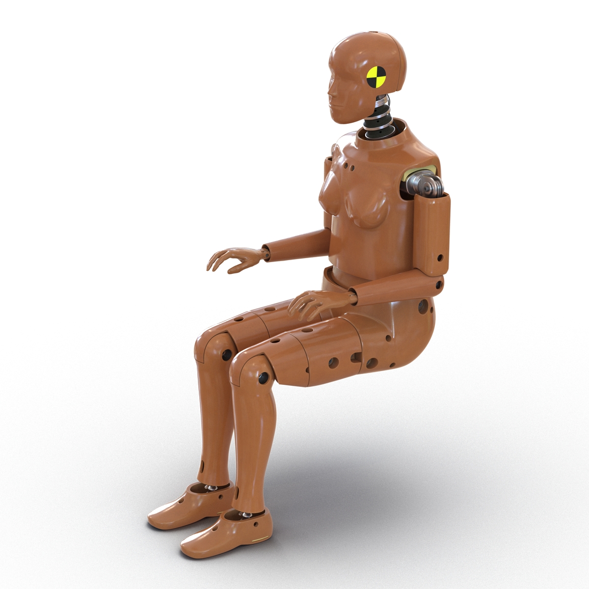 3D model Female Crash Test Dummy Rigged