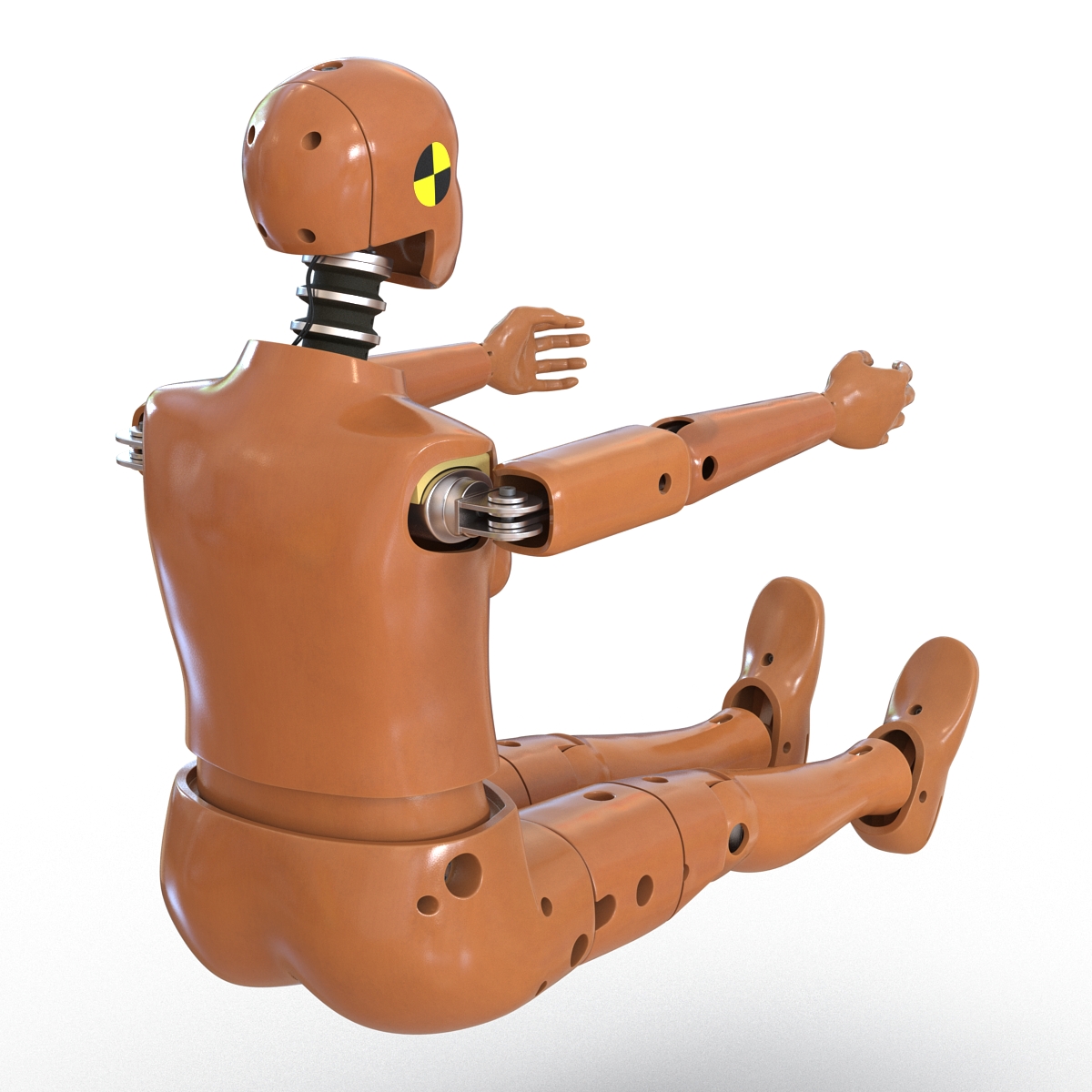 3D model Female Crash Test Dummy Rigged